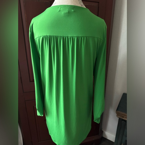 NWOT Michael Kors Green Medium 3/4 Sleeve Shirt - Picture 7 of 13